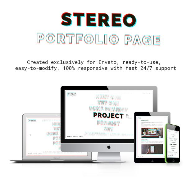 Stereo - Modern Portfolio Page